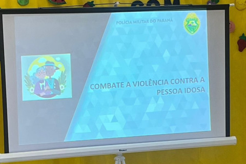 Polícia Militar ministra palestra em Santa Amélia no mês de Combate a Violência contra a Pessoa Idosa