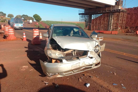 Colisão lateral na BR 369 deixe uma pessoa ferida na manhã de quinta-feira