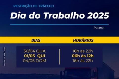 PRF dá início à Operação Dia do Trabalho 2025 no Paraná