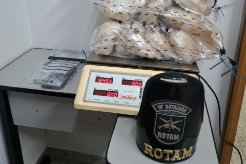 Rotam apreende aproximadamente 12,4 kg de substância análoga a haxixe em área rural de Barra do Jacaré